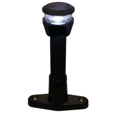 Aqua Signal Series 30 All-Round Deck Mount Light - White LED w/5.3" Mounting Arm - Black Housing [30040-7]