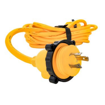 Camco 30 Amp Power Grip Marine Extension Cord - 35 M-Locking/F-Locking Adapter [55612]