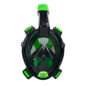 Aqua Leisure Frontier Full-Face Snorkeling Mask - Adult Sizing - Eye to Chin  4.5" - Green/Black [DPM17478LS2]